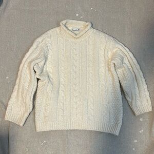MNG | Mango | Cable Knit Sweater | Cream | Size S